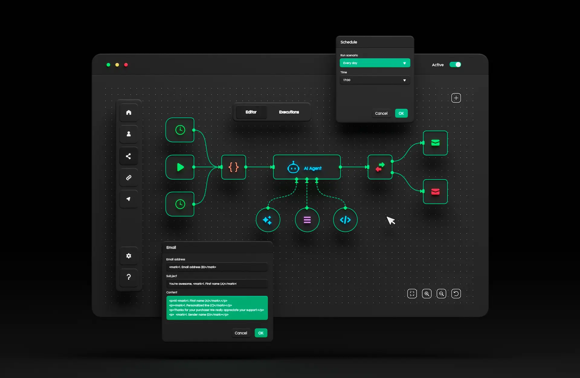 Smart websites automations